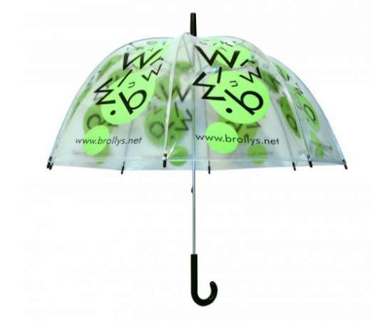 Зонт прозрачный с индивидуальной печатью под заказ, изображение 3