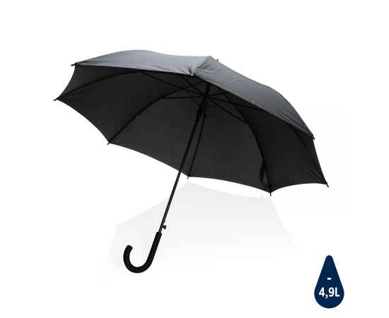 Автоматический зонт-трость Impact из RPET AWARE™, d103 см, Черный, Цвет: черный, Размер: , высота 84 см., диаметр 103 см.