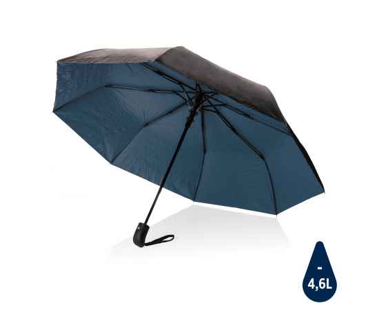 Маленький двухцветный зонт Impact из RPET AWARE™, d97 см, Синий, Цвет: синий, Размер: , высота 57 см., диаметр 97 см.