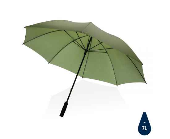 Зонт-антишторм Impact из RPET AWARE™, d130 см, Зеленый, Цвет: зеленый, Размер: , высота 97 см., диаметр 130 см.