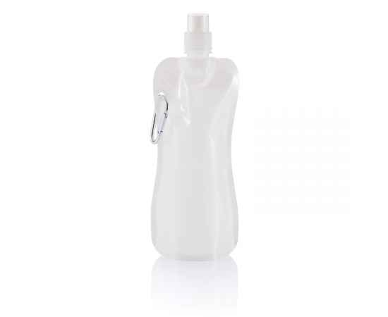 Складная бутылка для воды, 400 мл, Белый, Цвет: белый, Размер: Длина 27 см., ширина 11,2 см., высота 3 см.