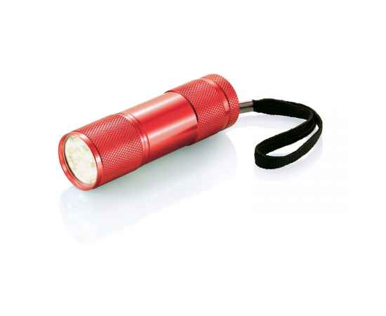 Алюминиевый фонарик Quattro, красный,, Цвет: красный, Размер: Длина 2,5 см., высота 9 см., диаметр 2,6 см.