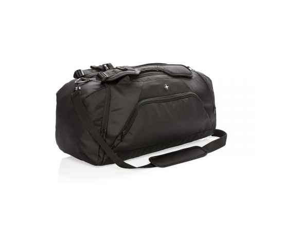 Спортивная сумка-рюкзак Swiss peak с защитой от считывания данных RFID, Черный, Цвет: черный, Размер: Длина 59 см., ширина 27,5 см., высота 30 см.