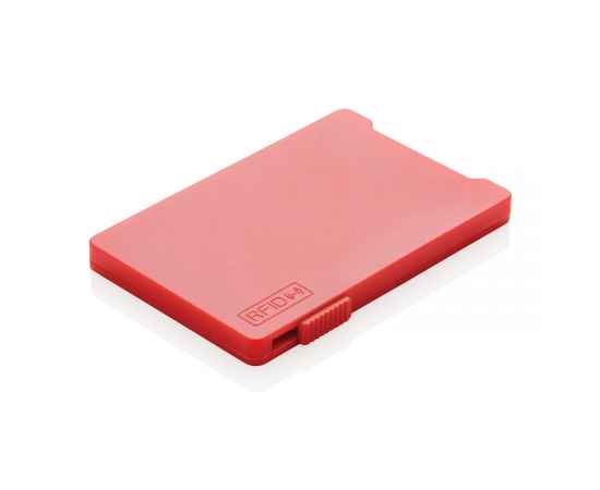 Держатель RFID для пяти карт, Красный, Цвет: красный, Размер: Длина 9,4 см., ширина 6,5 см., высота 0,5 см.