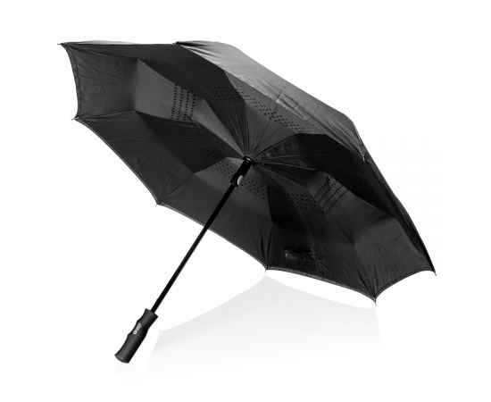 Автоматический двухсторонний зонт Swiss peak, d105 см, Черный, Цвет: черный, Размер: , высота 75 см., диаметр 105 см.