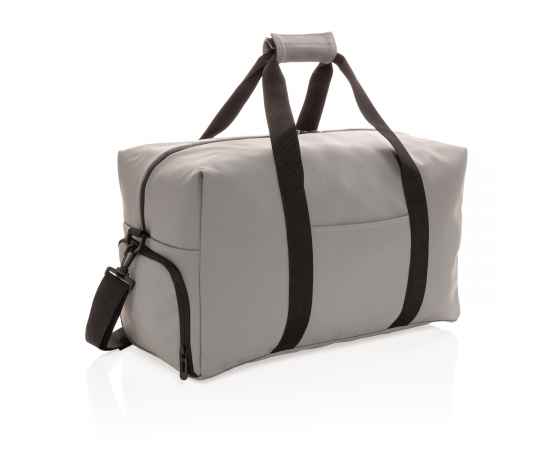Дорожная сумка из гладкого полиуретана, Серый, Цвет: серый, Размер: Длина 50 см., ширина 25 см., высота 28 см.