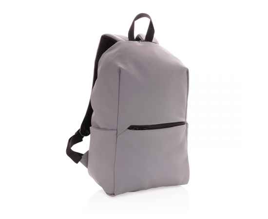 Рюкзак для ноутбука из гладкого полиуретана, 15.6', Серый, Цвет: серый, Размер: Длина 31 см., ширина 15 см., высота 45 см.