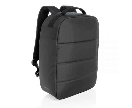 Антикражный рюкзак Impact из RPET AWARE™ для ноутбука 15.6', Черный, Цвет: черный, Размер: Длина 30 см., ширина 12 см., высота 40,5 см.