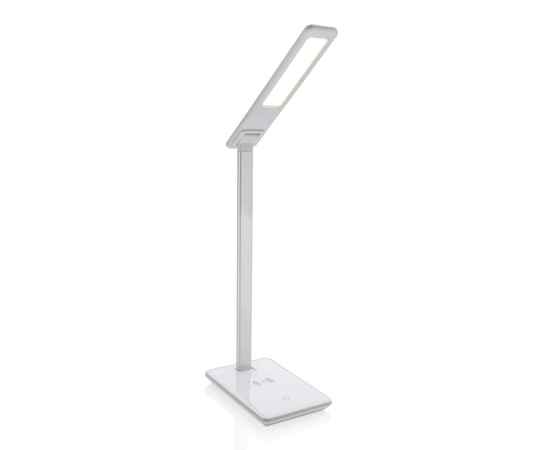 Настольная лампа с беспроводным зарядным устройством, 5W, белый,, Цвет: белый, Размер: Длина 25 см., ширина 12 см., высота 38,6 см.
