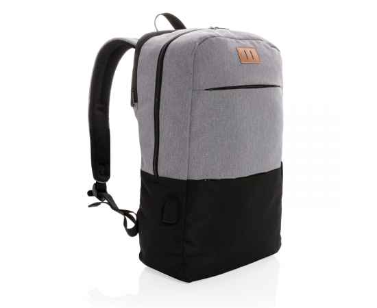 Рюкзак для ноутбука Modern USB RFID (не содержит ПВХ), 15', Черный, Цвет: черный, Размер: Длина 28,5 см., ширина 13,5 см., высота 47,5 см.