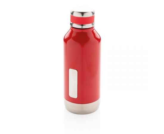 Герметичная вакуумная бутылка с шильдиком, Красный, Цвет: красный, Размер: , высота 20,3 см., диаметр 7,5 см.