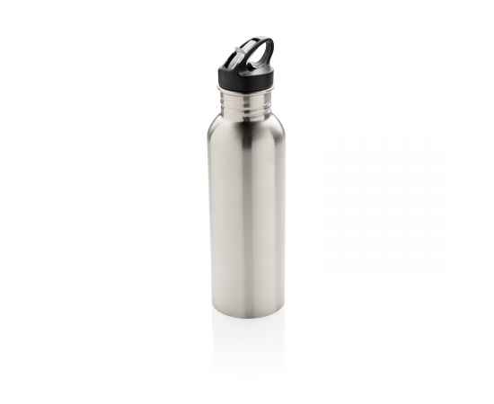 Спортивная бутылка для воды Deluxe, Серый, Цвет: серебряный, Размер: , высота 26 см., диаметр 7 см.