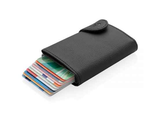Кошелек XL с держателем для карт C-Secure RFID, Черный, Цвет: черный, Размер: Длина 7 см., ширина 2 см., высота 9,8 см., диаметр 12 см.