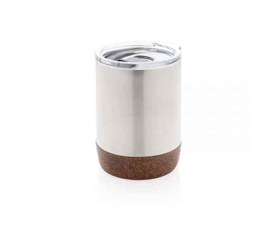 Вакуумная термокружка Cork для кофе, 180 мл, Серый, Цвет: серебряный, Размер: , высота 10 см., диаметр 7,2 см.