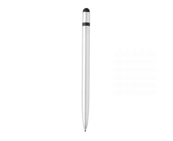 Металлическая ручка-стилус Slim, серебряный,, Цвет: серебряный, Размер: , высота 14 см., диаметр 0,8 см.