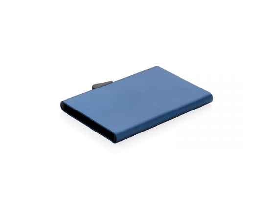 Алюминиевый держатель для карт C-Secure, Синий, Цвет: синий, Размер: Длина 9,5 см., ширина 6,4 см., высота 0,8 см.