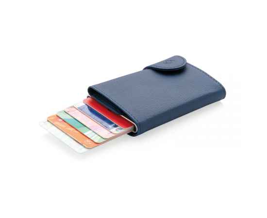 Кошелек с держателем для карт C-Secure RFID, Синий, Цвет: синий, Размер: Длина 9,5 см., ширина 6,8 см., высота 1,6 см.