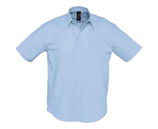 Рубашка мужская с коротким рукавом Brisbane голубая, размер S, Цвет: голубой, Размер: S
