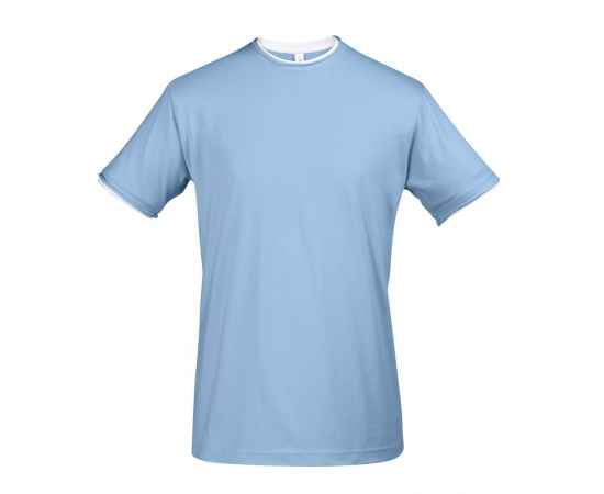 Футболка мужская с контрастной отделкой Madison 170, голубой/белый, размер XXL, Цвет: голубой, Размер: XXL