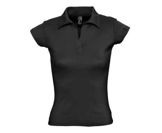 Рубашка поло женская без пуговиц Pretty 220, черная G_1835.303, Цвет: черный, Размер: L