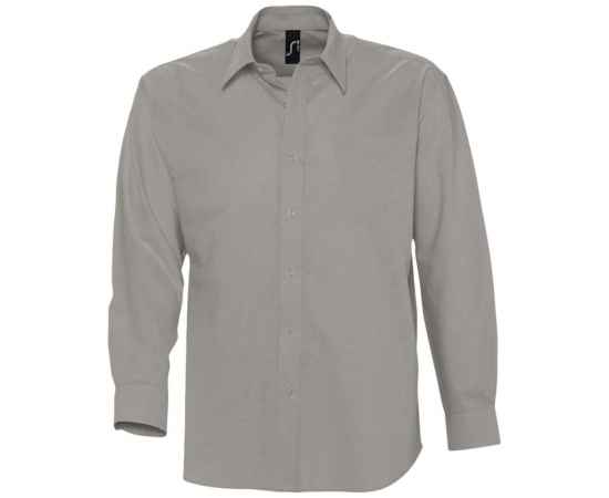 Рубашка мужская с длинным рукавом Boston серая, размер M, Цвет: серый, Размер: M