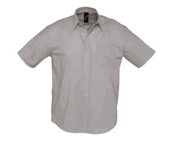 Рубашка мужская с коротким рукавом Brisbane серая, размер M, Цвет: серый, Размер: M