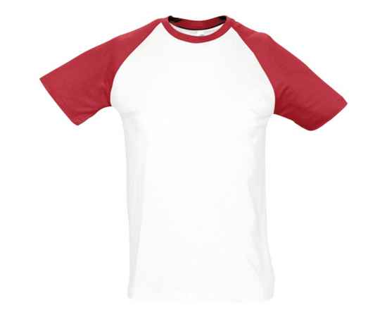 Футболка мужская двухцветная Funky 150, белый/красный, размер M, Цвет: белый, красный, Размер: M