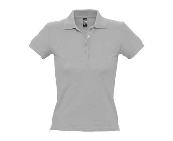 Рубашка поло женская People 210, серый меланж G_1895.111, Цвет: серый, серый меланж, Размер: S