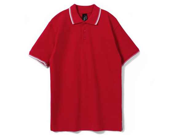 Рубашка поло мужская с контрастной отделкой Practice 270, красный/белый G_2502.505, Цвет: красный, Размер: XXL