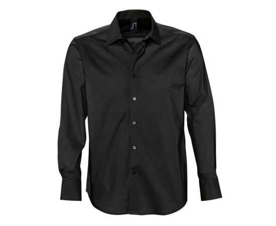 Рубашка мужская с длинным рукавом Brighton черная, размер XXL, Цвет: черный, Размер: XXL
