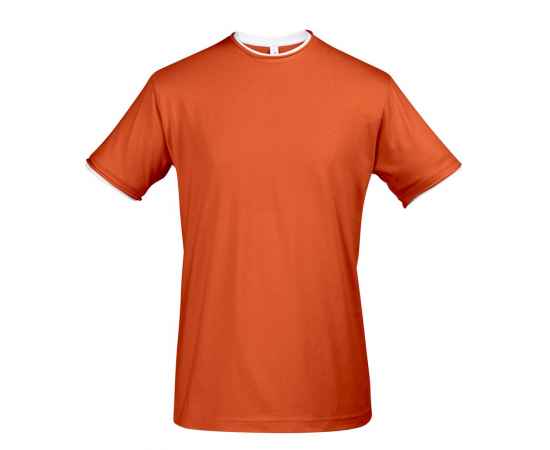 Футболка мужская с контрастной отделкой Madison 170, оранжевый/белый, размер L, Цвет: оранжевый, Размер: L