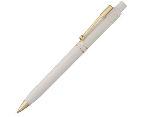 Ручка шариковая Raja Gold, белая, Цвет: белый, Размер: 14х1 см