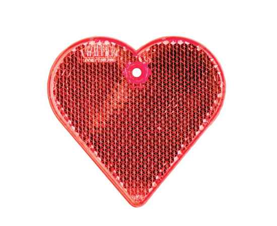 Пешеходный светоотражатель «Сердце», красный, Цвет: красный, Размер: 5