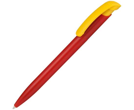Ручка шариковая Clear Solid, красная с желтым