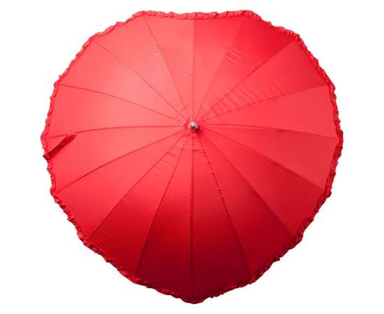 Зонт-трость «Сердце», красный, Цвет: красный, Размер: Длина 84 см