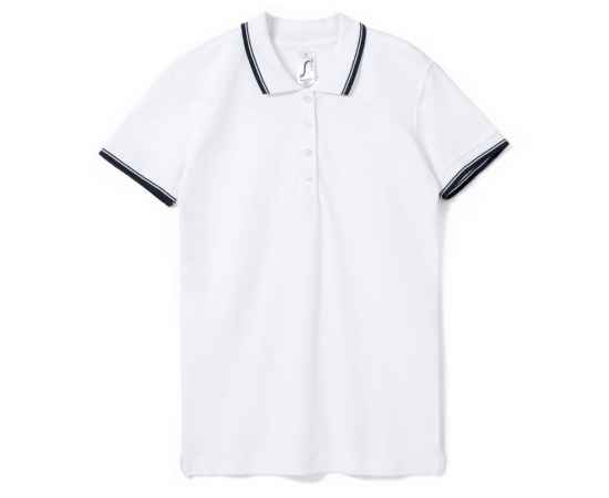 Рубашка поло женская Practice Women 270, белая с темно-синим G_6084.601, Цвет: синий, Размер: S
