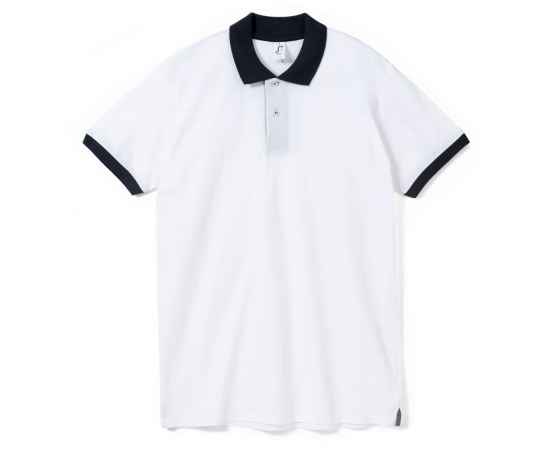 Рубашка поло Prince 190, белая с темно-синим G_6085.600, Цвет: белый, синий, Размер: S