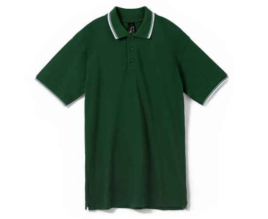 Рубашка поло мужская с контрастной отделкой Practice 270, зеленый/белый G_2502.904, Цвет: зеленый, Размер: XL