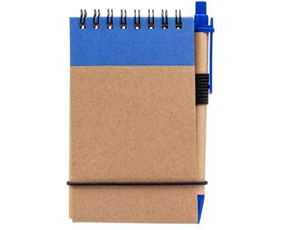 Блокнот на кольцах Eco Note с ручкой, синий, Цвет: синий, Размер: 7