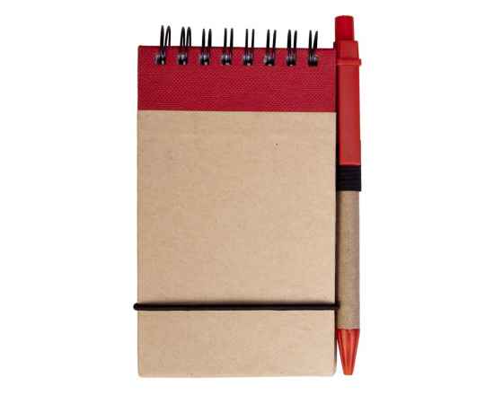 Блокнот на кольцах Eco Note с ручкой, красный, Цвет: красный, Размер: 7