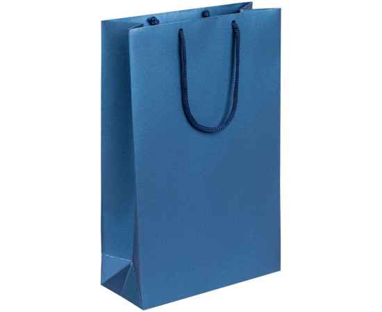 Пакет бумажный «Блеск», средний, синий, Цвет: синий, Размер: 23х35х10 см