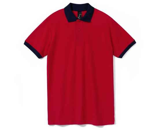 Рубашка поло Prince 190, красная с темно-синим G_6085.540, Цвет: красный, синий, Размер: XS