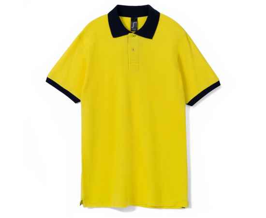 Рубашка поло Prince 190, желтая с темно-синим G_6085.842, Цвет: желтый, темно-синий, Размер: M