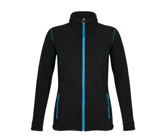 Куртка женская Nova Women 200, черная с ярко-голубым, размер S, Цвет: голубой, Размер: S