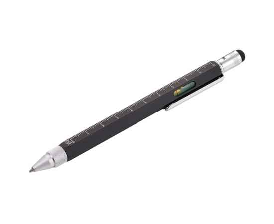 Ручка шариковая Construction, мультиинструмент, черная, Цвет: черный, Размер: 15х1х1 с