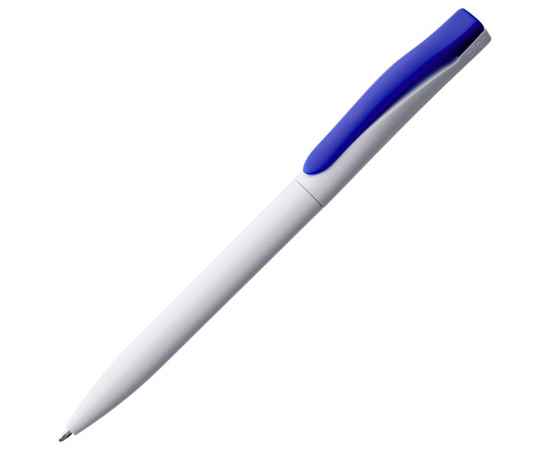 Ручка шариковая Pin, белая с синим, Цвет: синий, Размер: 14