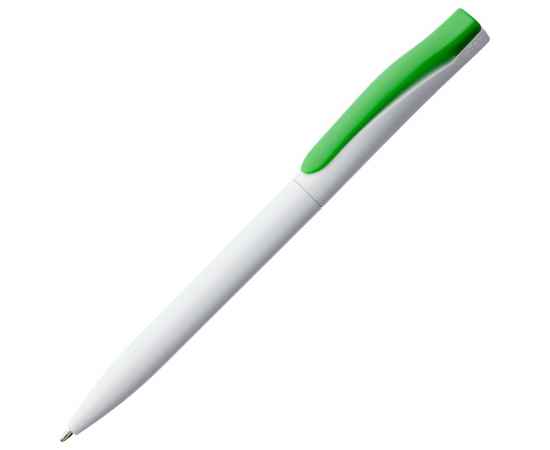 Ручка шариковая Pin, белая с зеленым, Цвет: зеленый, Размер: 14
