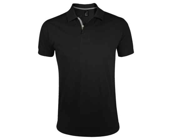 Рубашка поло мужская Portland Men 200 черная G_00574312S, Цвет: черный, Размер: S