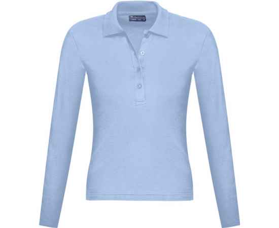 Рубашка поло женская с длинным рукавом Podium 210 голубая G_11317200M, Цвет: голубой, Размер: M