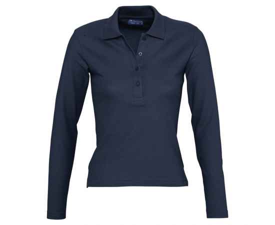 Рубашка поло женская с длинным рукавом Podium 210 темно-синяя G_11317318S, Цвет: темно-синий, Размер: S